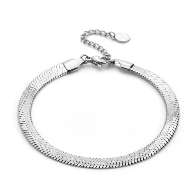 VLS Stainless Steel Snake Chain Bracelets for Women Men - Image 4