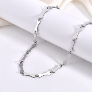VLS Boho Stainless Steel Jewelry Set Bracelet Necklace
