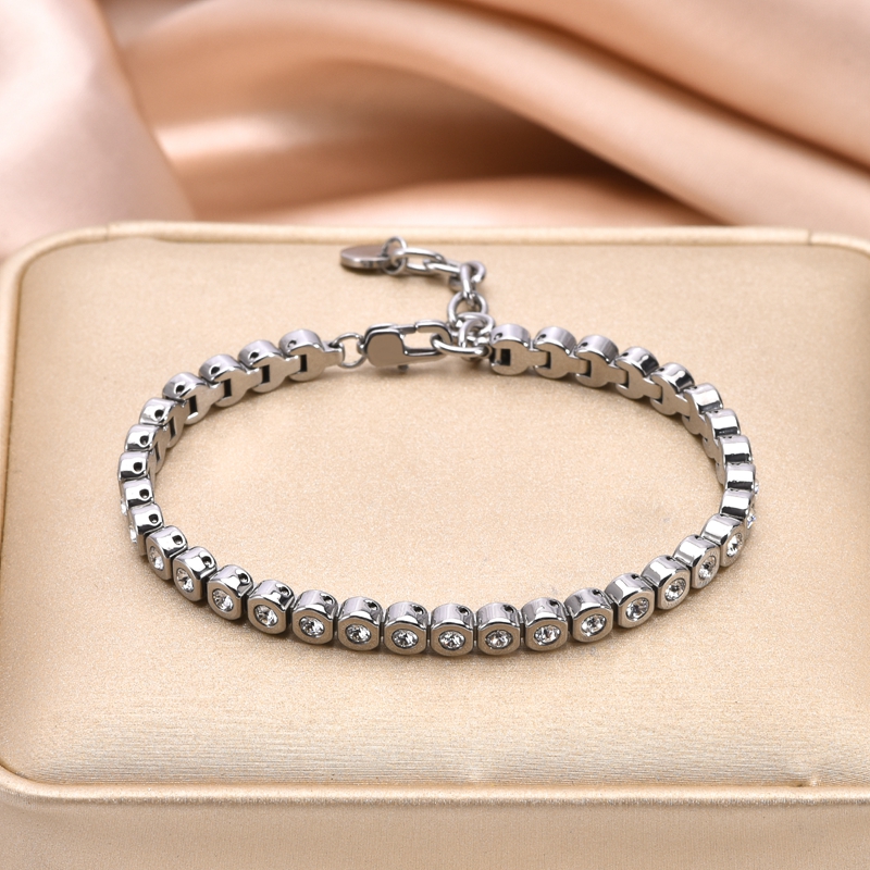 VLS Stainless Steel Zircon Bracelets for Women - Image 5