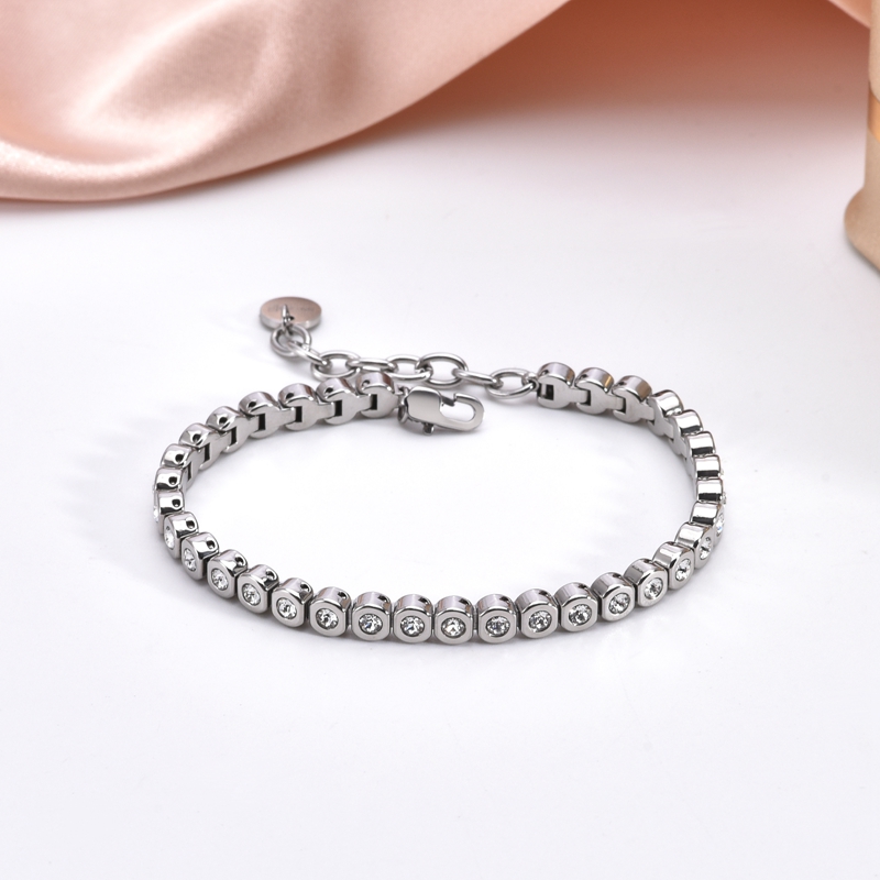 VLS Stainless Steel Zircon Bracelets for Women - Image 6