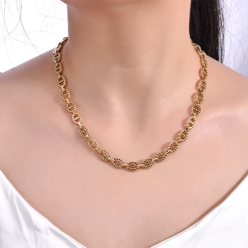 VLS Fashion Stainless Steel Jewelry Set Bracelet Necklace - Image 2