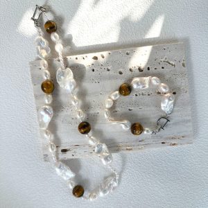 pearl and crystal necklace