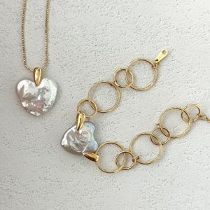 Heart charm bracelet