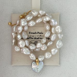 heart pearl necklace