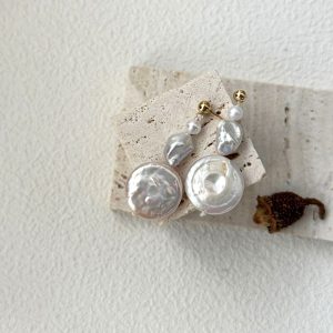 natural pearl dangle earring