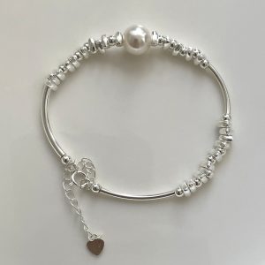 pearl silver bracelet