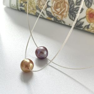 baroque pearl minimalist necklace