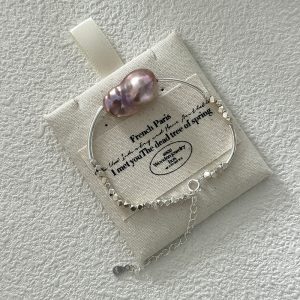 baroque pearl sterling silver bracelet