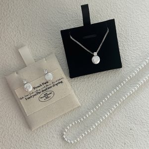 sterling silver pearl jewelry set