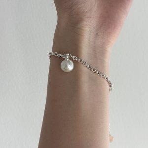 sterling silver pearl bracelet