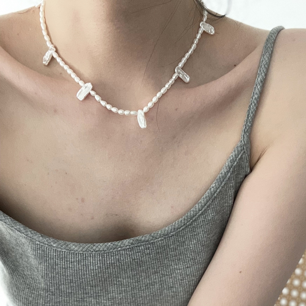 VLS Baroque Pearl Necklace for Women Unique Irregular - Image 5