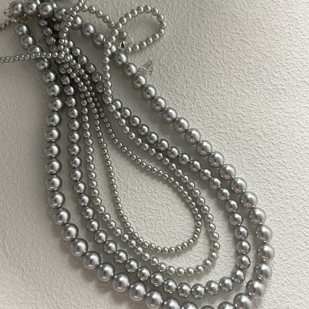 VLS Akoya Pearl Necklace Fashion Elegant Beaded Strand - Image 3
