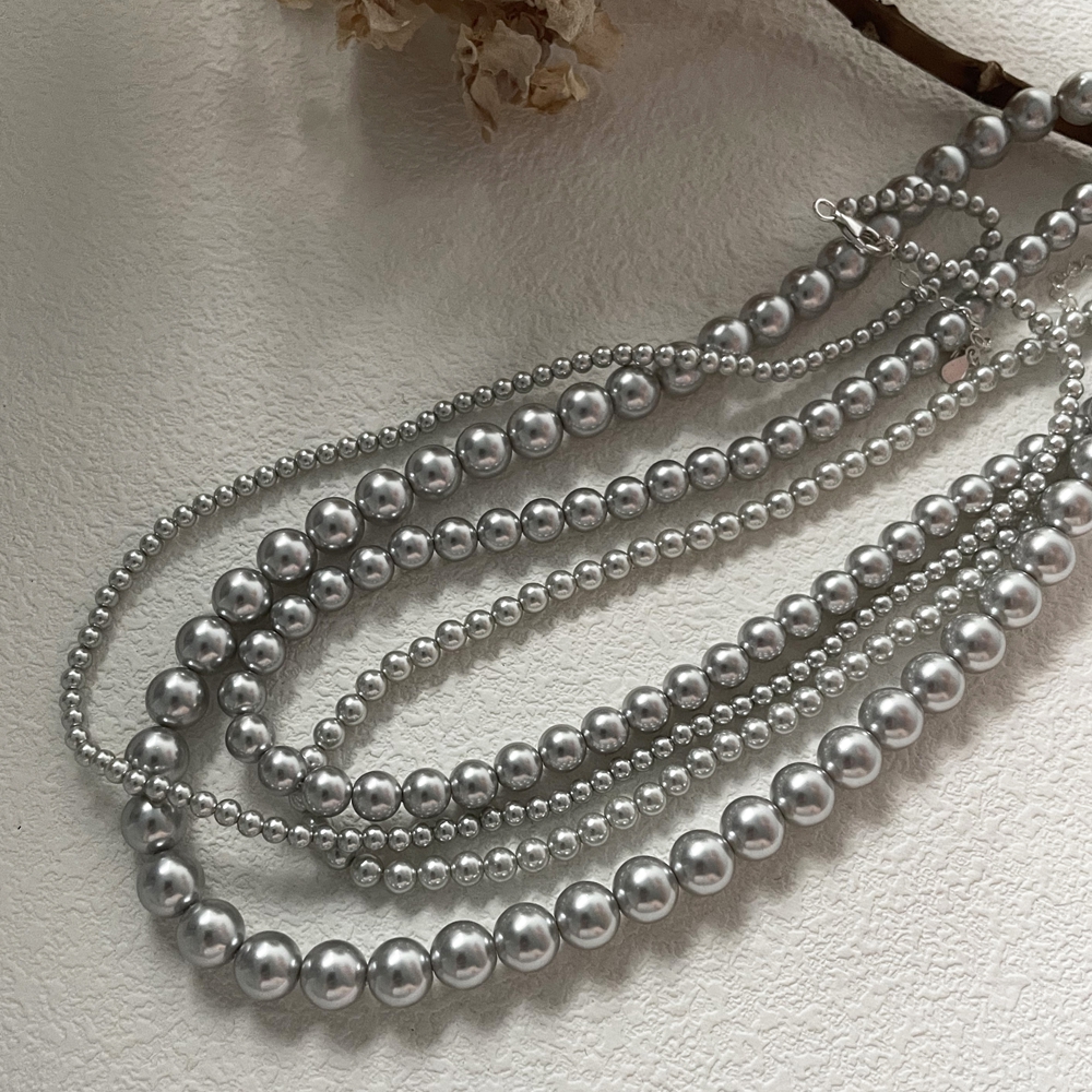 VLS Akoya Pearl Necklace Fashion Elegant Beaded Strand - Image 4