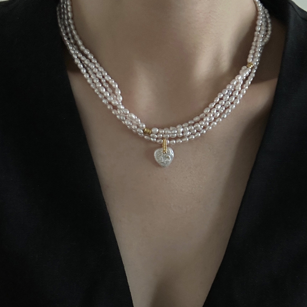 Multi layers pearl necklace